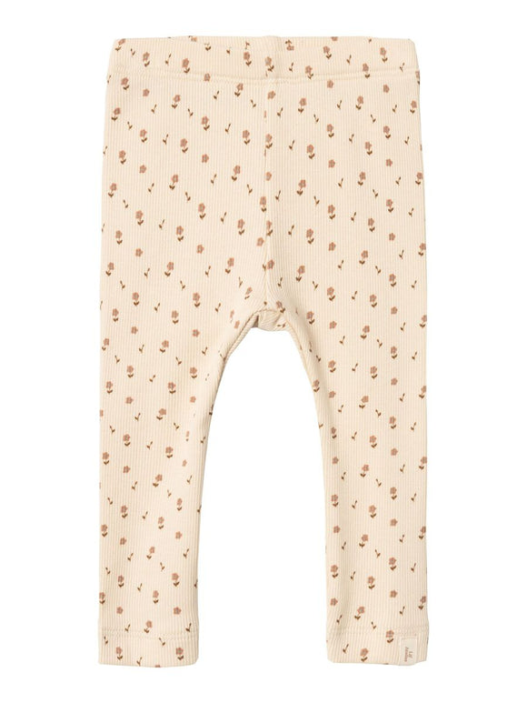 Lil´Atelier baby leggings blommor/rosa