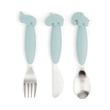 DONE BY DEER easy-grip cutlery set - blue