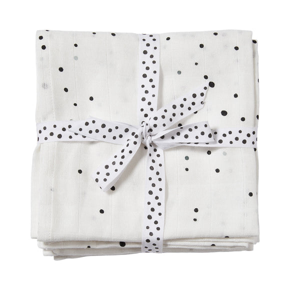 Done by deer Burp cloth 2-pack dreamy dots white