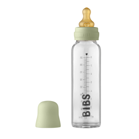BIBS Baby Glass Bottle Complete Set sage 225 ml