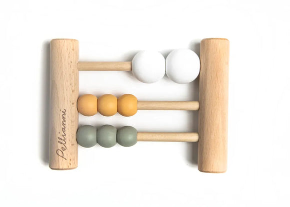 Wooden abacus mustard