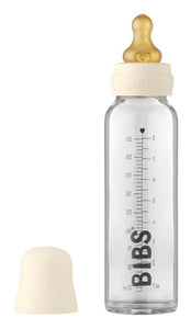 BIBS Baby Glass Bottle Complete Set Latex ivory 225 ml